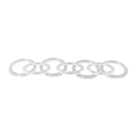 21" Clear Acrylic Plastic Chain Circular Link Sculpture